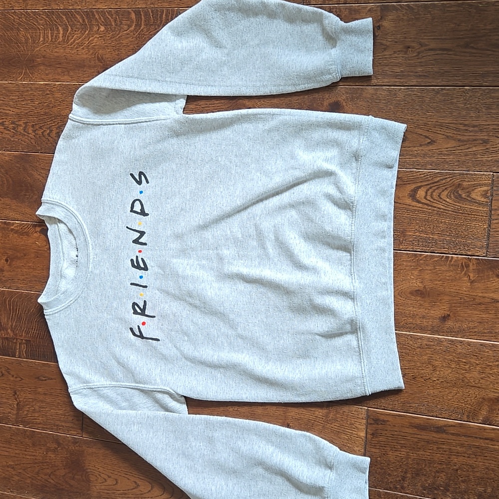 Friends Television Show Crewneck Sweatshirt Small Light Grey